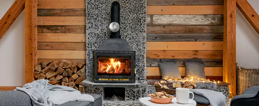 Thelin Hearth Products Direct Vent Gas Stove Fireplace Inspection in Augusta, Maine